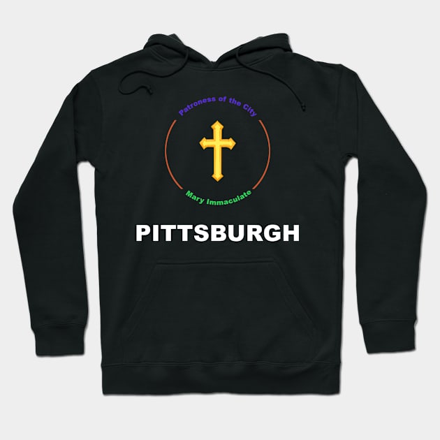 PITTSBURGH PATRON SAINT (mary immaculate) Hoodie by CITY PATRON SAINTS